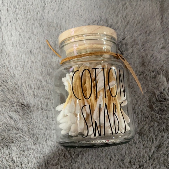 Rae Dunn Other - New Rae Dunn Cotton Swabs glass jar